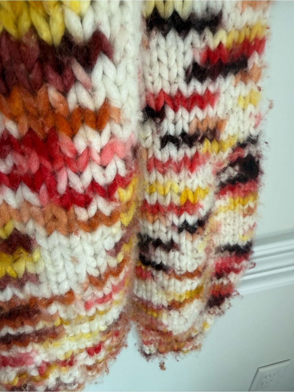 Gabriela Hearst Cashmere Multicolor Knit Sweater in Cream, Red, Yellow, Brown - Picture 8 of 14